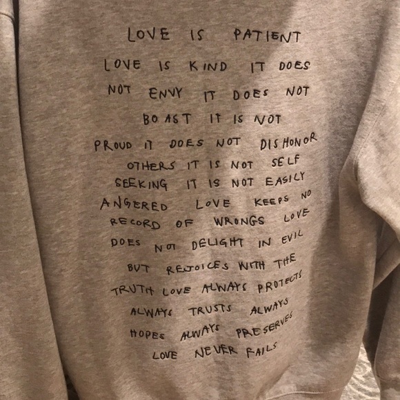 Grey hoodie w Corinthians bible verse Grey hoodie w Corinthians bible verse